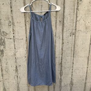 Lungo L'arno 100% Linen Shift Dress Blue Coastal Tomato Girl Italian Euro Summer